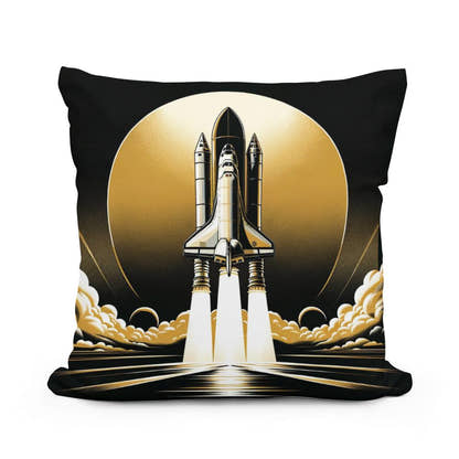 Golden Ascent Odyssey Cotton Cushion - Main Image