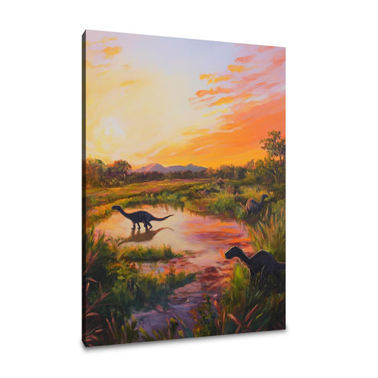 Dinosaur Dusk Canvas - Main Image