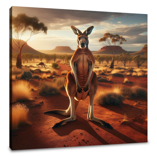Outback Kangaroo Canvas - Main Image