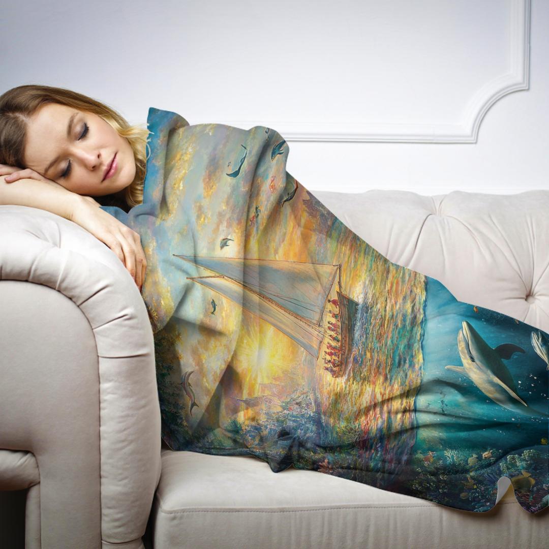Oceanic Wonders Blanket - Secondary Image