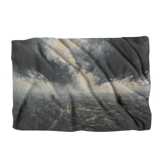 Shadowed Cityscape Blanket - Main Image
