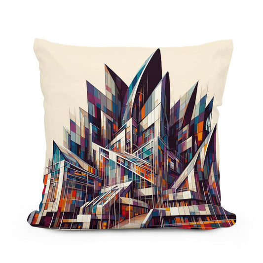Edinburgh Scottish Parliament Abstract Vision Cotton Cushion - Main Image