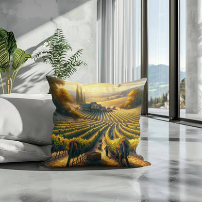 Harvest Vineyard Cotton Cushion - Secondary Image 3
