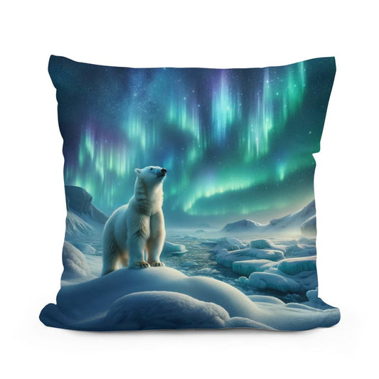 Arctic Majesty Cotton Pillow - Main Image