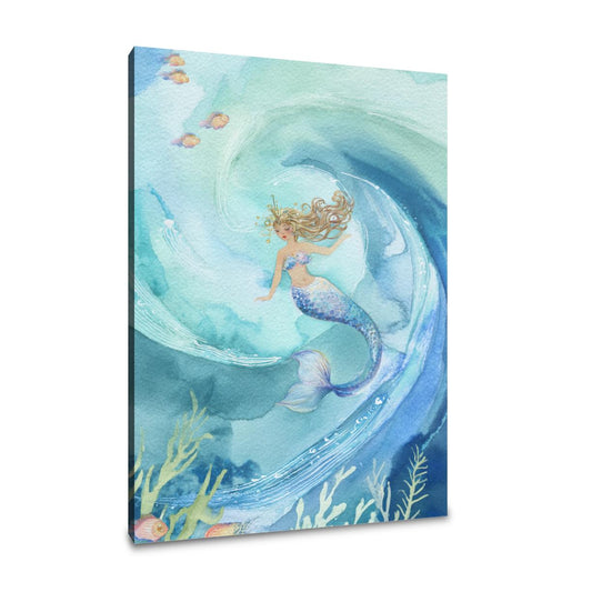 Mermaid's Golden Crown Canvas - Main Image