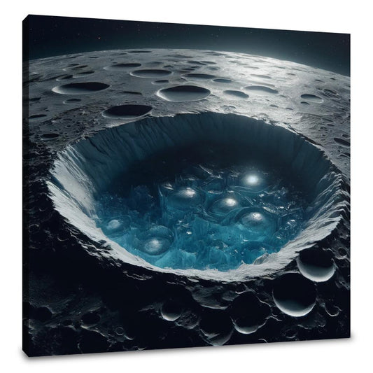 Mercury's Polar Ice Mystery Canvas - Main Image