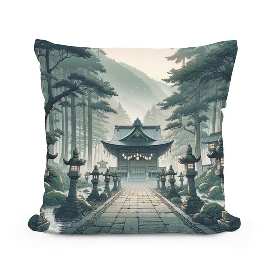 Misty Shrine Cotton Cushion - Main Image