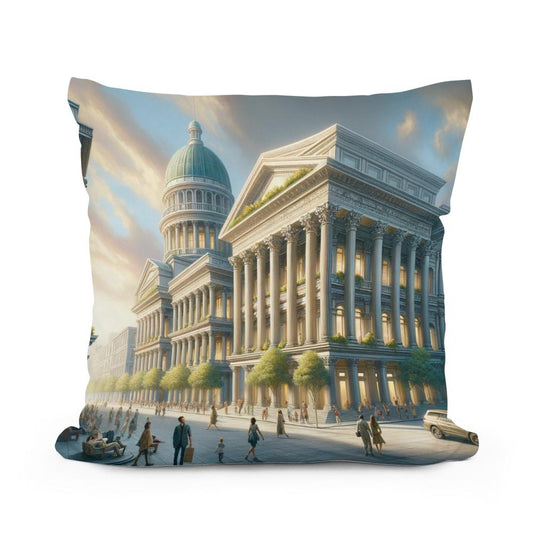 Neo-Neoclassical Square Cotton Cushion - Main Image