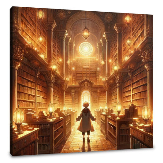 Enchanted Library of Wonders Canvas - Main Image