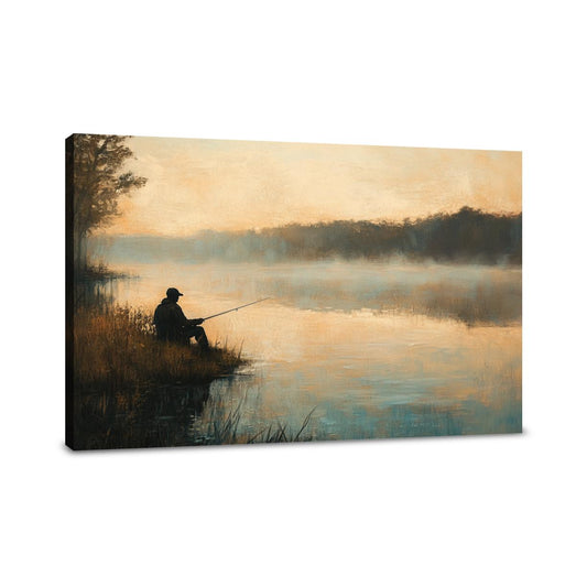 Angler's Dawn Canvas - Main Image