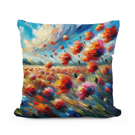 Whispering Poppies Cotton Cushion - Main Image