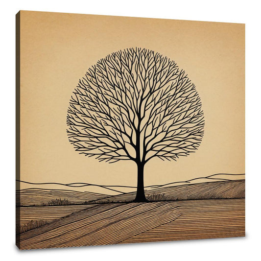 Silhouette Solace Tree Canvas - Main Image