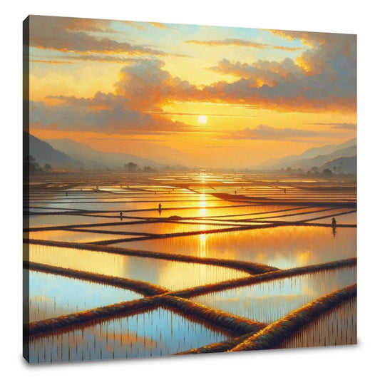 India's Sunset Serenity Canvas - Main Image
