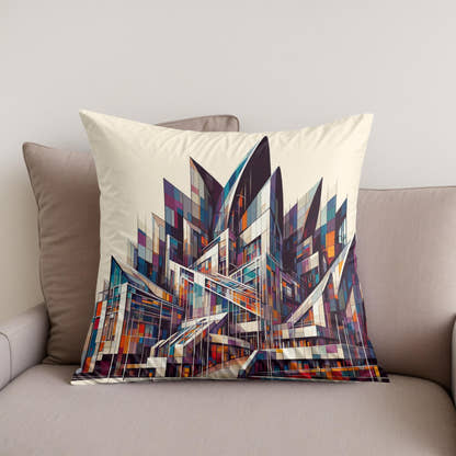 Edinburgh Scottish Parliament Abstract Vision Cotton Cushion - Secondary Image