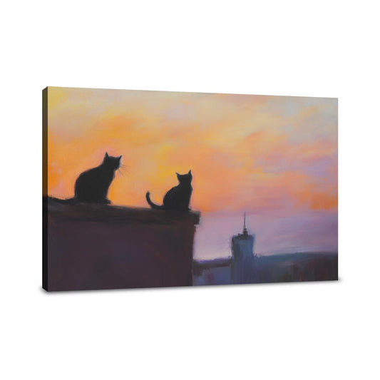 Twilight Cats Canvas - Main Image