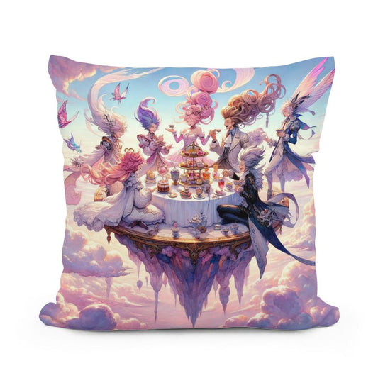 Sky High Tea Party Cotton Cushion - Main Image