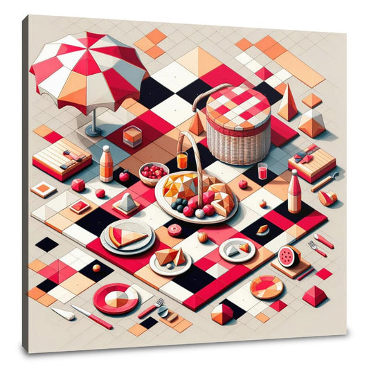 Picnic Geometry Canvas - Main Image