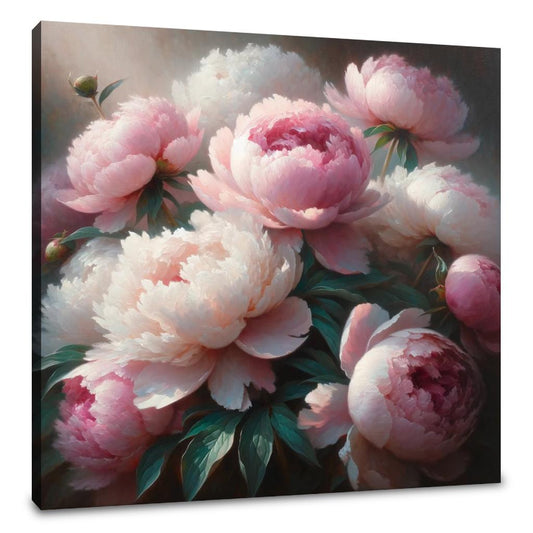 Morning Embrace Peonies Canvas - Main Image