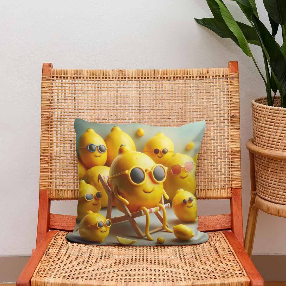 Lemonade Whimsy Cotton Cushion - Secondary Image 2