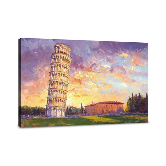 Pisa Sunset Romance Canvas - Main Image