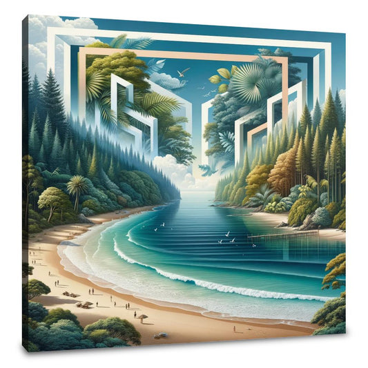Modern Jungle Oasis Canvas - Main Image